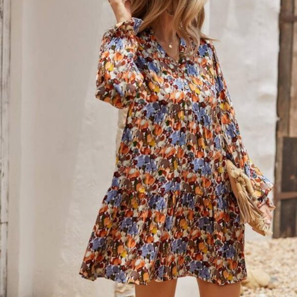 Fun and Fabulous Vintage Print Babydoll Dress - Picture 2 of 8